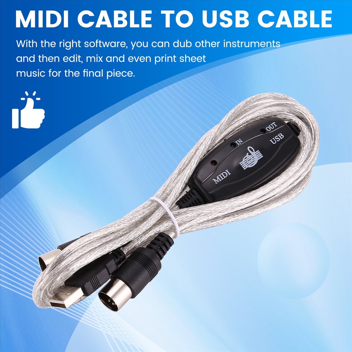 Audio Music Editing - Kabel Konverter AA80 USB ke MIDI