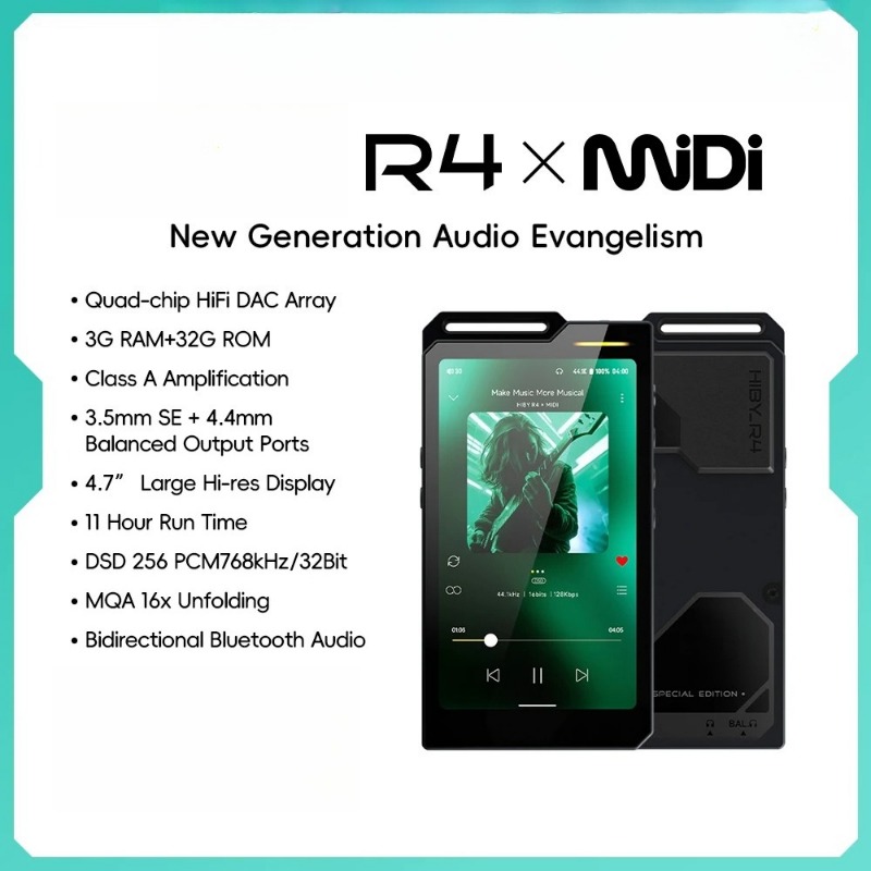 Audio Music Hifi - R4 MiDi Versi ES9018Q2M*4 Android 12