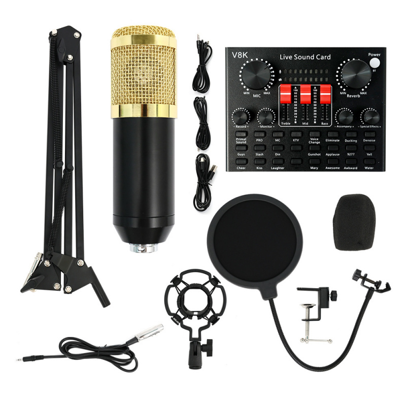 Audio Music Grading - Set Mikrofon Kondensor BM800, Antarmuka Audio,
