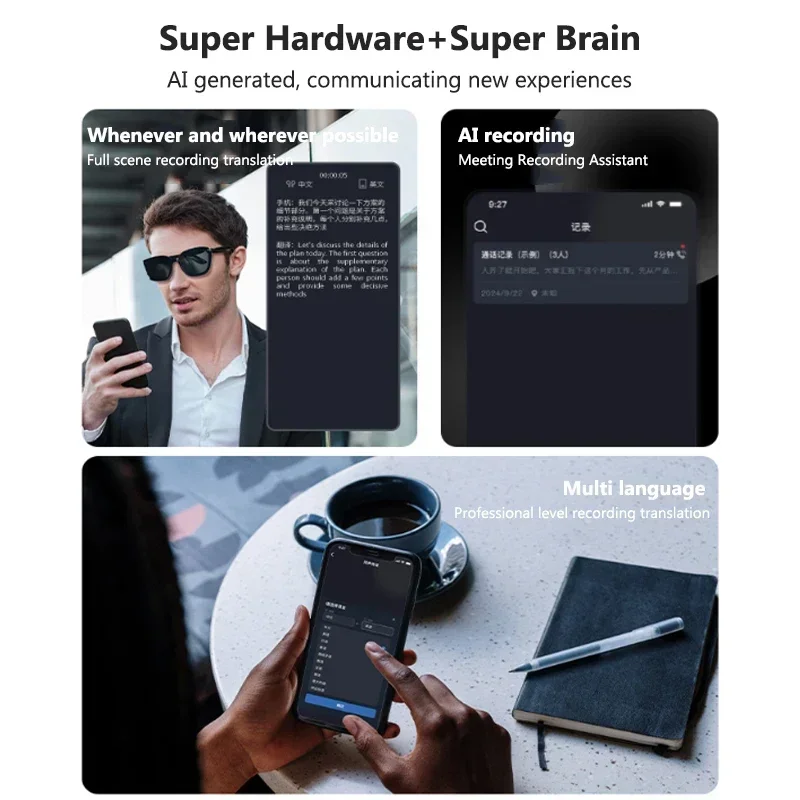 Kacamata Pintar AI dengan Lens - Audio Music Ai ulasan dan harga