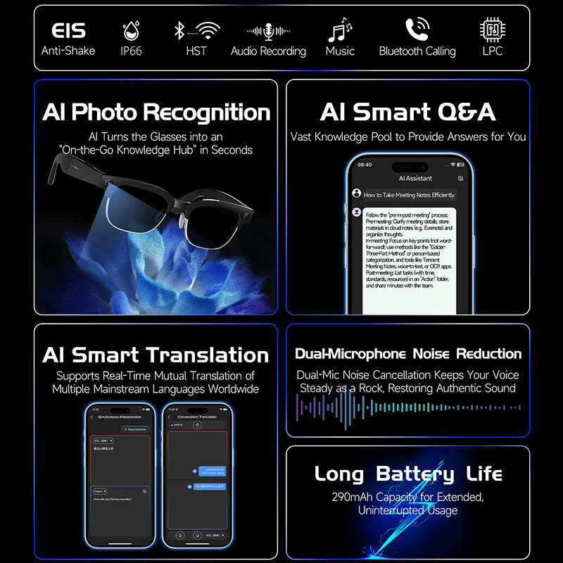 Kacamata Penerjemah Cerdas AI  - Audio Music Recognition ulasan dan harga