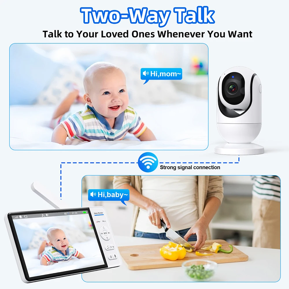 Monitor Bayi Video 7.0'' 720P  - Audio Music Videos ulasan dan harga