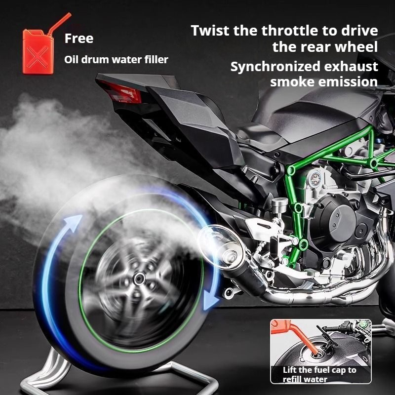1:6 untuk Kawasaki H2R Ninja D - Audio Music Car ulasan dan harga