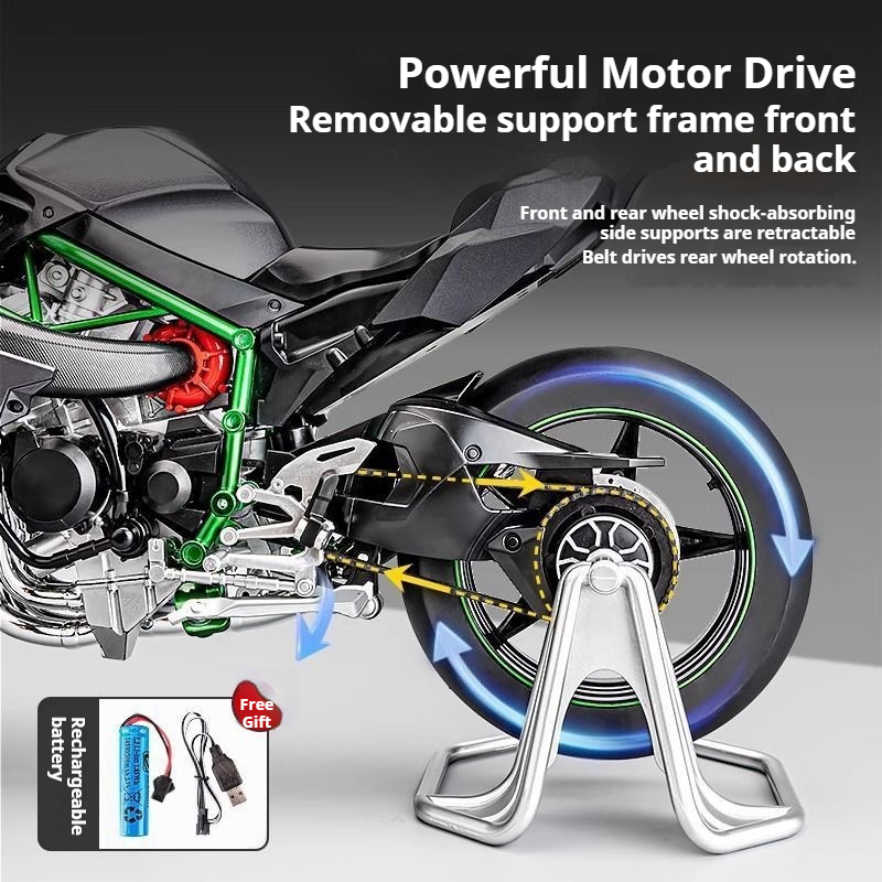 1:6 untuk Kawasaki H2R Ninja D - Audio Music Car ulasan dan harga