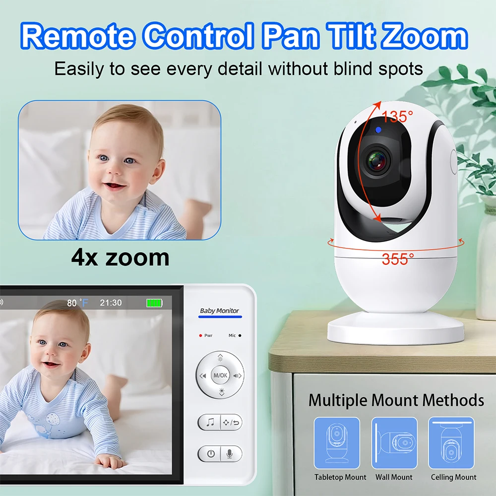 Tidak Ada WiFi Monitor Bayi 7  - Audio Music Videos ulasan dan harga