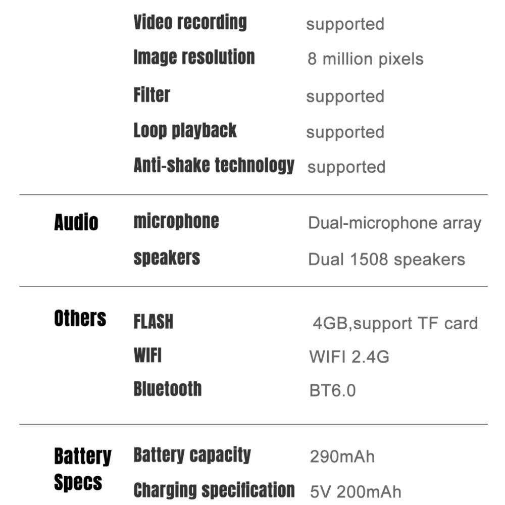 Kacamata Pintar AI untuk Penga - Audio Music Recognition ulasan dan harga