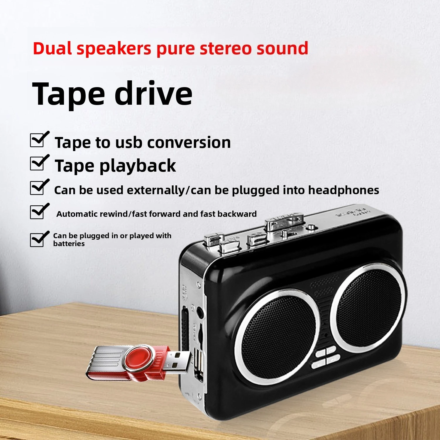 Pemutar Kaset USB, Perekam Aud - Audio Music Free Mp3 ulasan dan harga