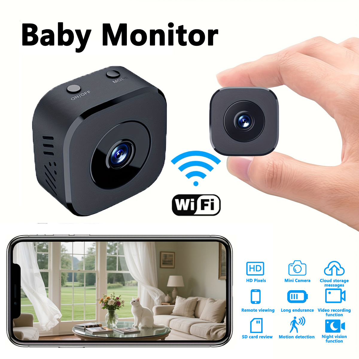 Kamera WiFi Mini HD 1080P Peng - Audio Music Recording ulasan dan harga
