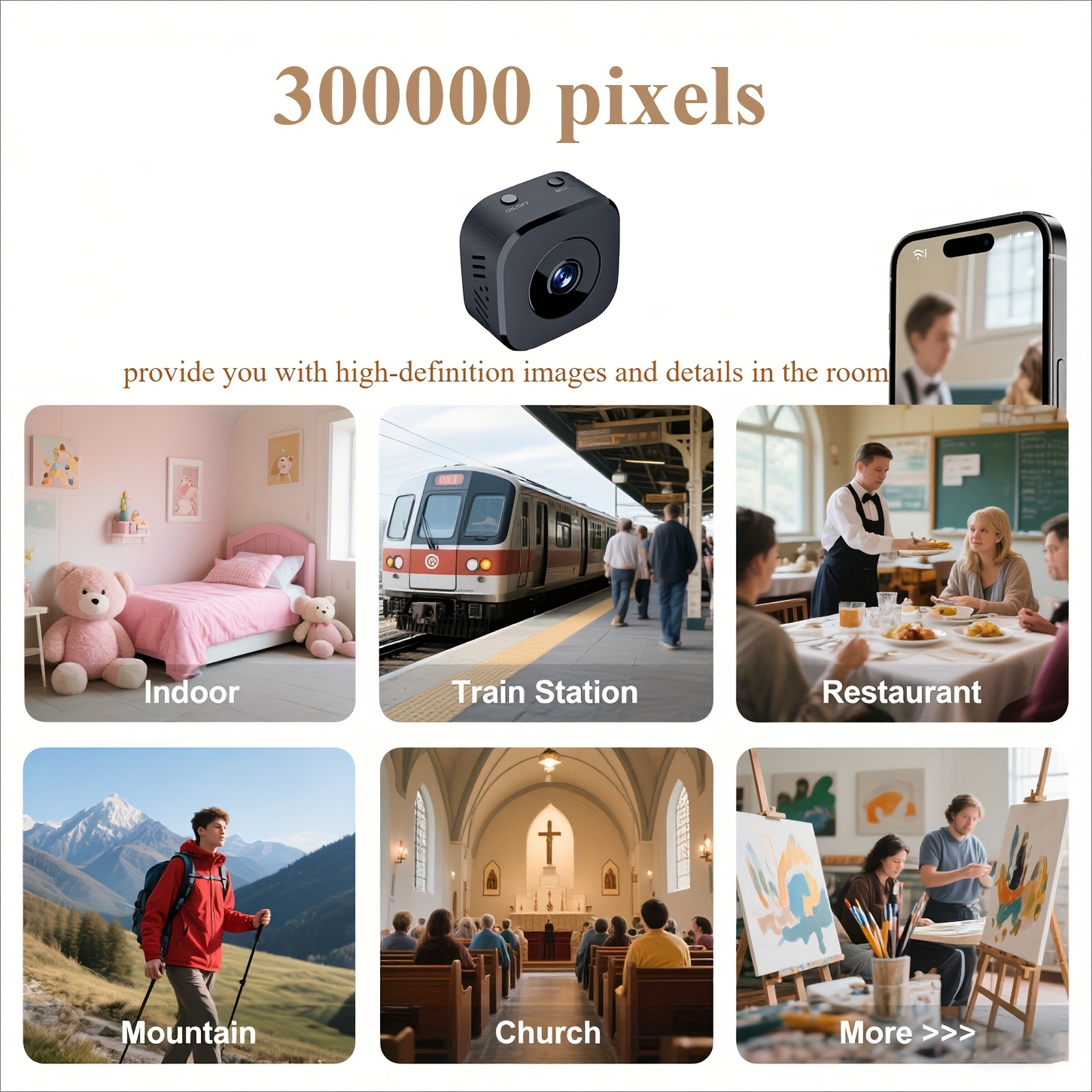 Kamera WiFi Mini HD 1080P Peng - Audio Music Recording ulasan dan harga