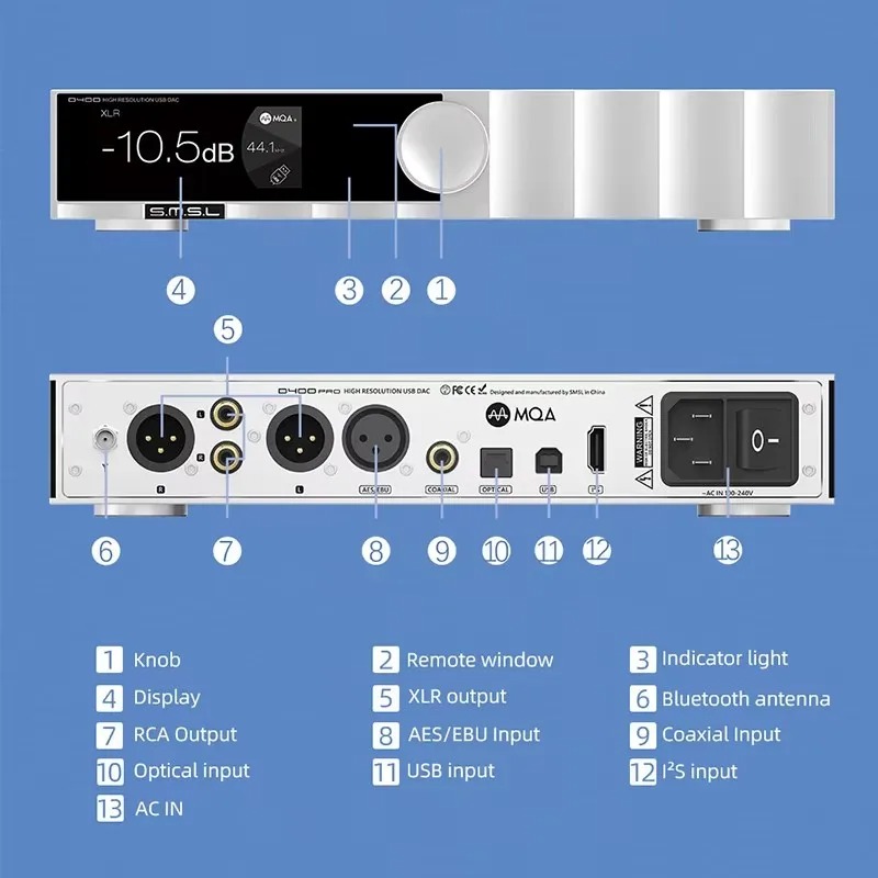 SMSL D400 PRO D400PRO Dekoder  - Audio Music Hifi ulasan dan harga
