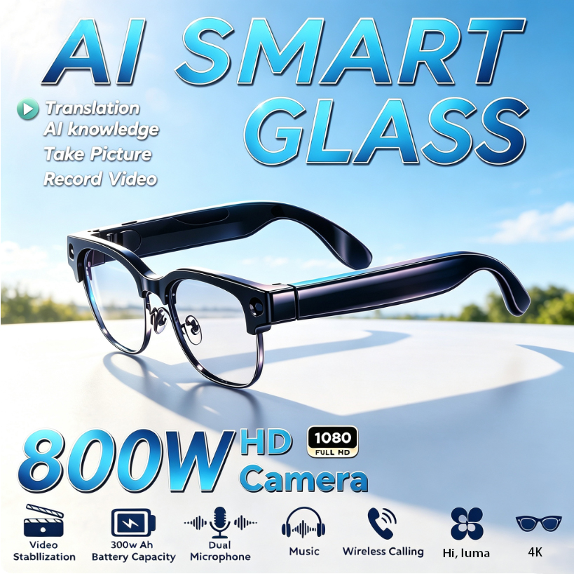 Kacamata Pintar 800W HD Pixel  - Audio Music Recognition ulasan dan harga