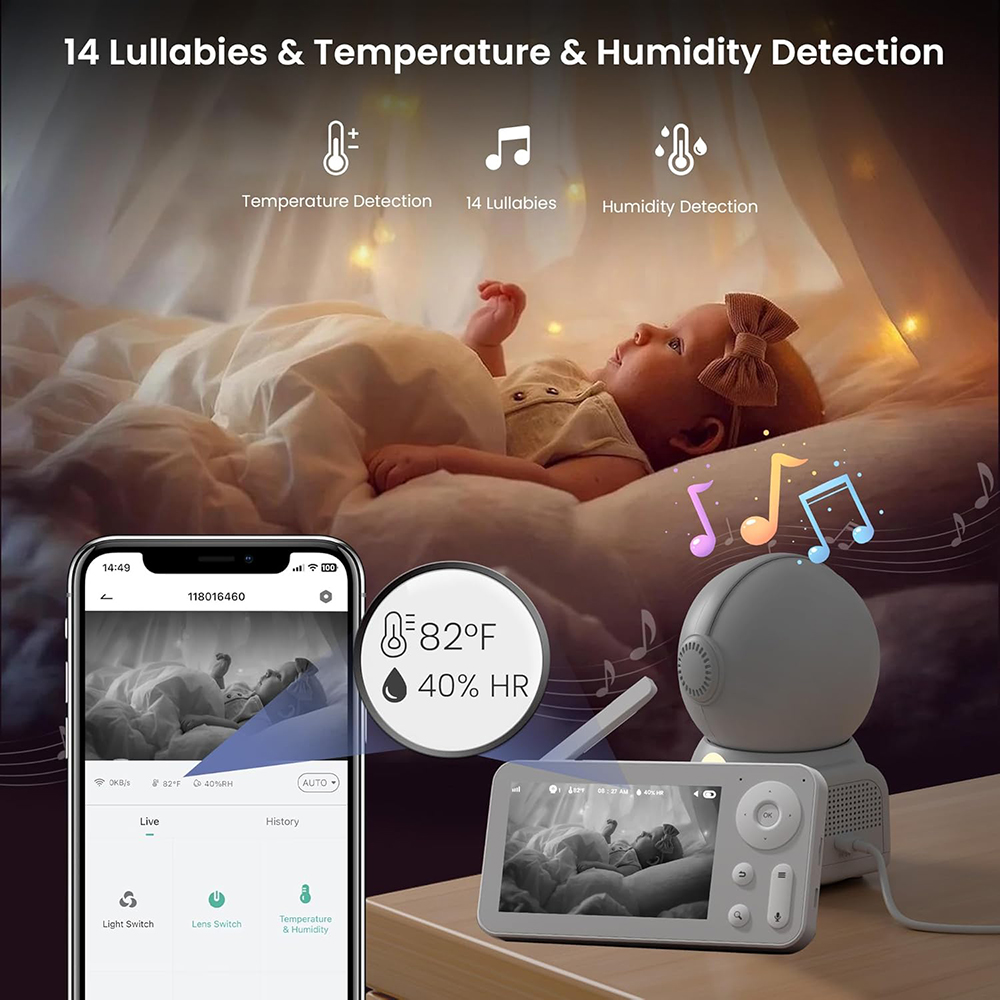 Monitor bayi 2K, dengan 2 kame - Audio Music Videos ulasan dan harga